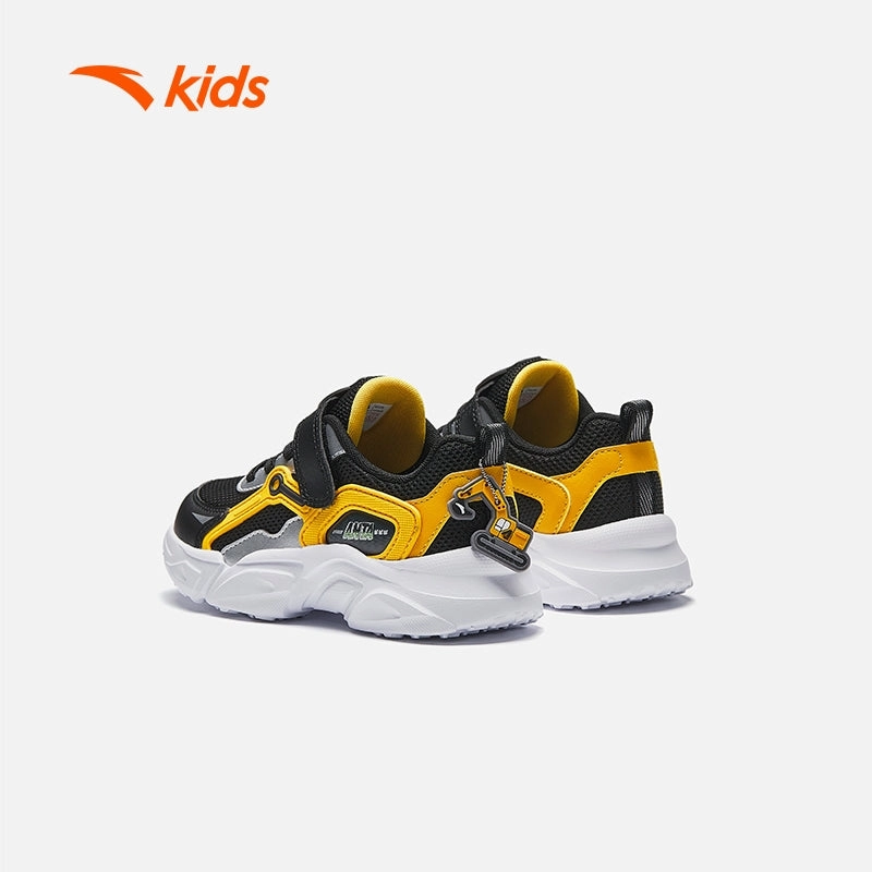 Electric Heated Snow Boots anta kids boys trip casual shoes 3125C9924-2 -black/silver/yellow