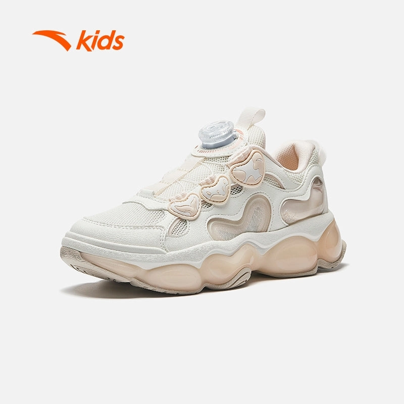 anta kids girls HUANXING casual shoes 3225C8801-4 -beige (kasut kasual kanak perempuan) Dr Martens Boots For Snow