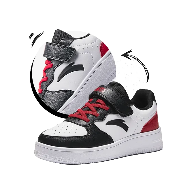 Best Work Boots For Engineers Antakids Slip Resistant, Abrasion Resistant, Lightweight Cushioning Low Top Kids' Skateboarding Shoes White Black Red