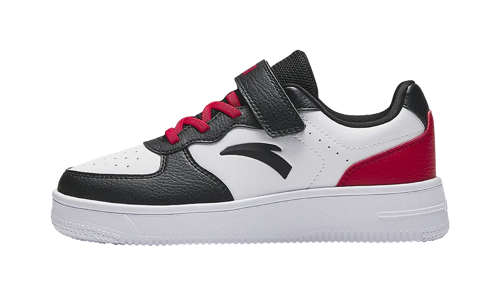 Antakids Slip Resistant, Abrasion Resistant, Lightweight Cushioning Low Top Kids' Skateboarding Shoes White Black Red Boots Stop Working Lyrics