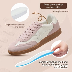 Sole Tennis Shoes AOSPHIRAYLIAN Sneakers for Women Comfortable Casual Walking Tennis Shoes Slip-On & Lace-Up Women's Fashion Sneakers Trendy Women's Footwear