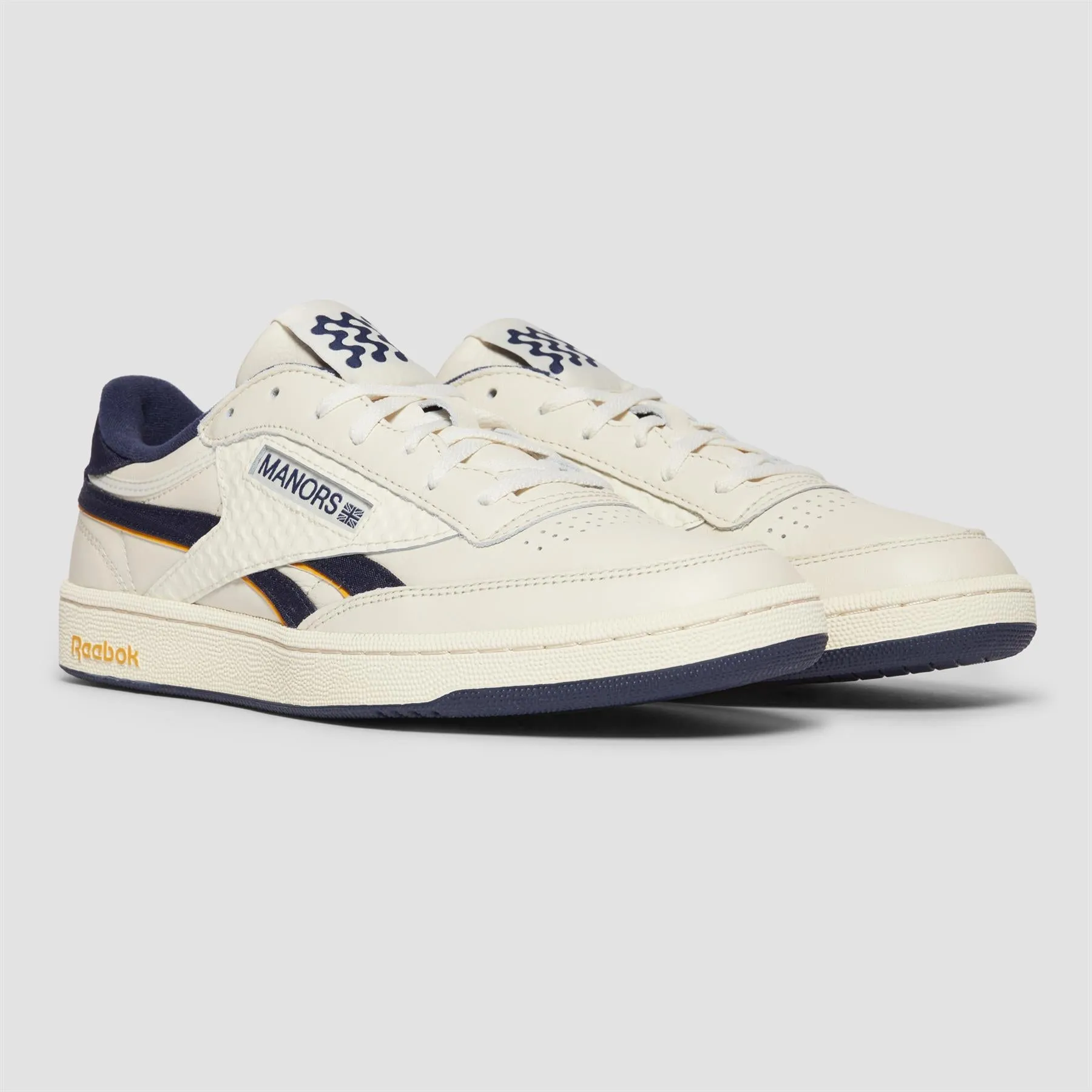 Embroidered Tennis Shoes x Reebok Club C Golf Shoes Revenge Navy