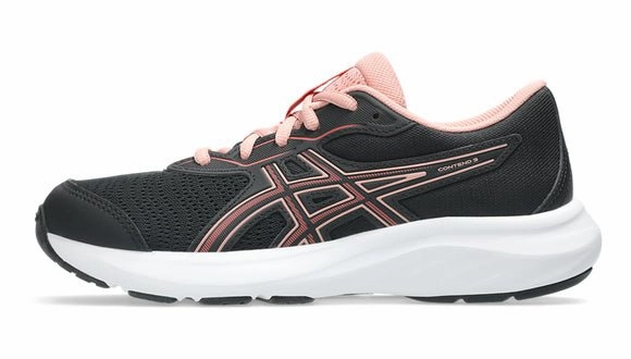 Best Arch Support For Running Shoes Asics Contend 9 GS | Black/Dark Pink/Grey