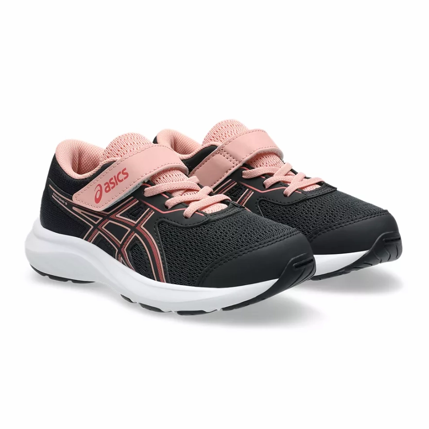 Asics Girls Trainer Contend 9 PS Black/Dark Pink Clay Asics Running Shoes Reviews