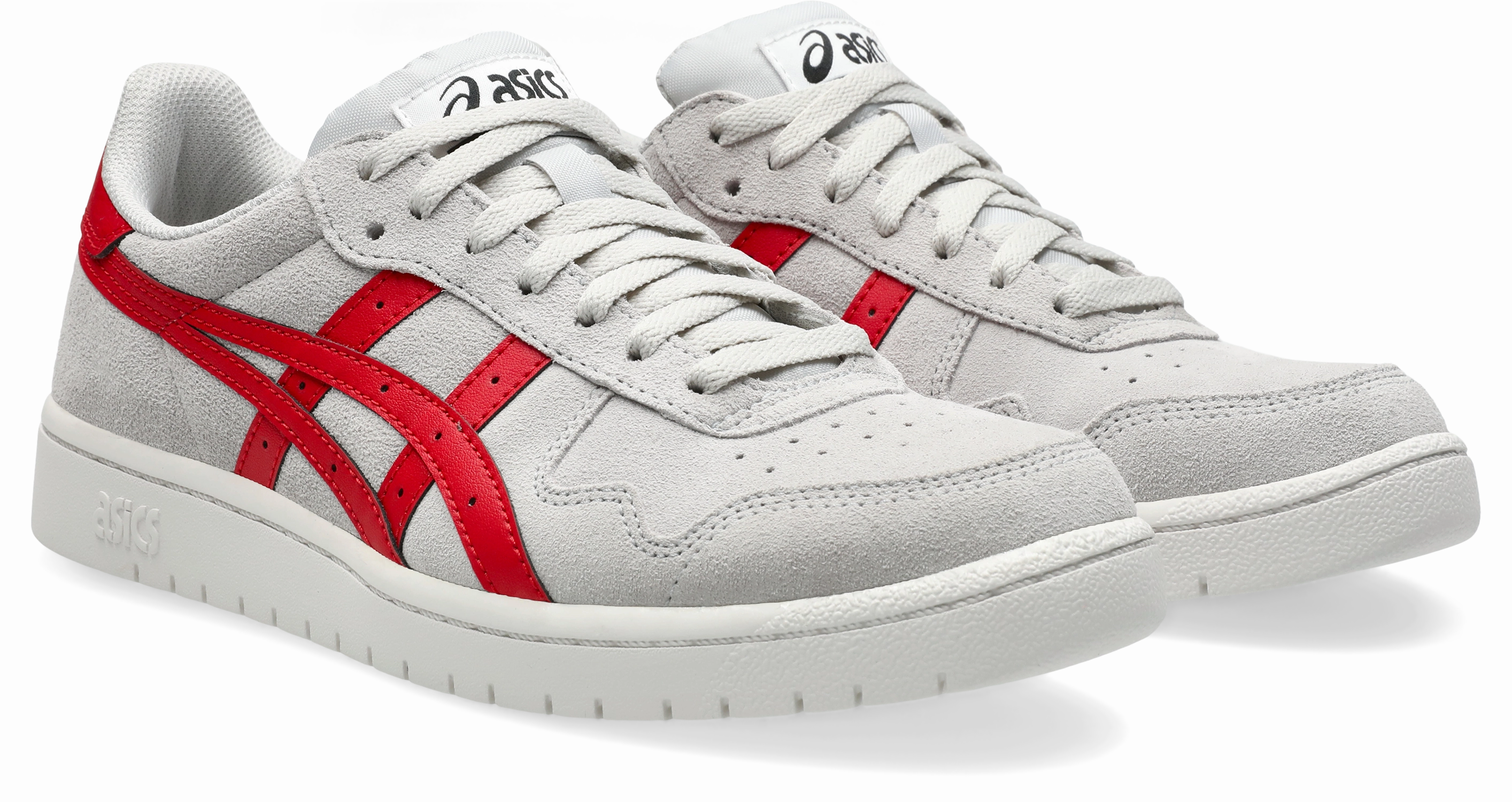 Asics Japan Pro Skate Shoes-Cloud Grey/Classic Red Best Asics Comfortable Shoes