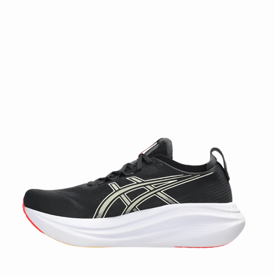 White Shoes Asics ASICS Men's GEL-NIMBUS 27 Running Shoes in Black/Kahki AW25