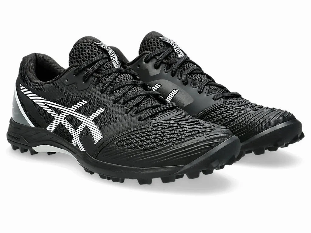 Asics Mens Field Ultimate FF Turf and Hockey Shoe - Black/White Asics Squat Shoes