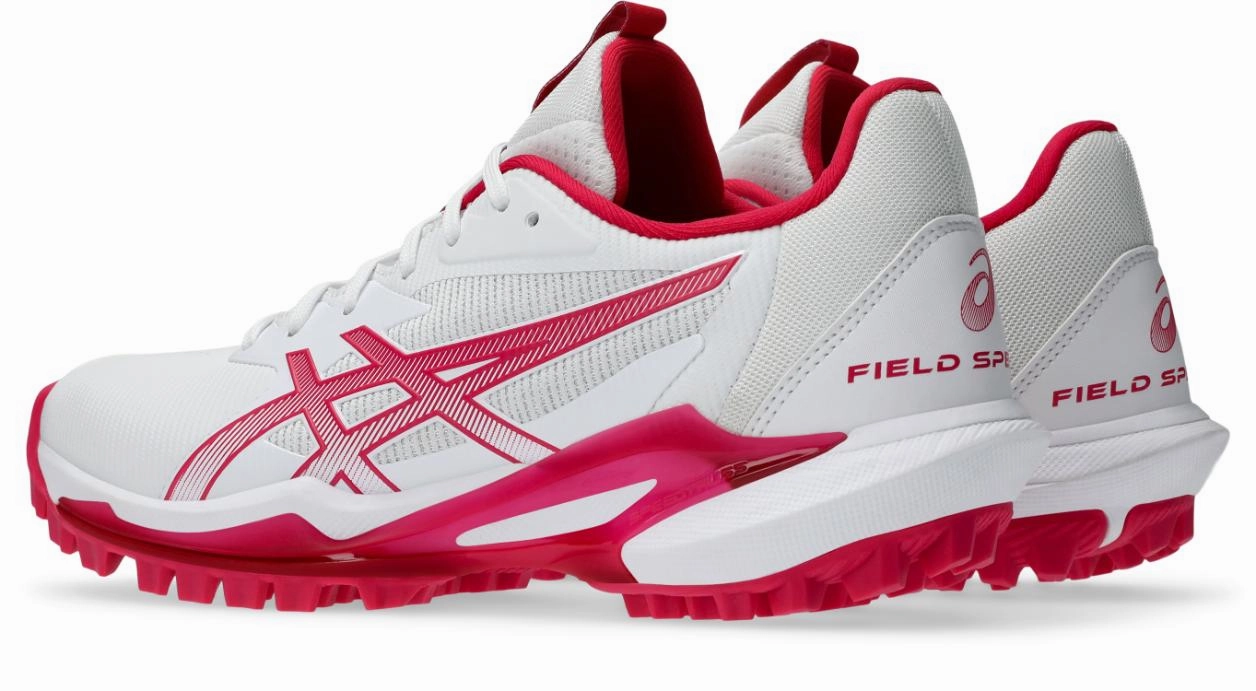 Asics Skateboarding Shoe Asics Womens Field Speed FF 2 Hockey Shoe - White/Bright Rose