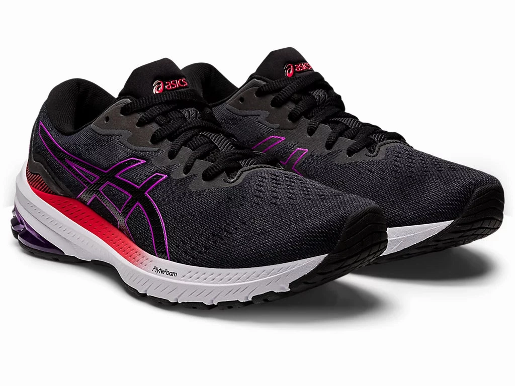 Retro Asics Shoes Asics Womens GT 1000 11 (D) - Black/Orchid