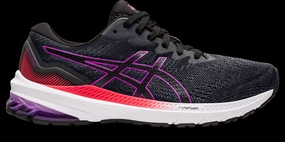 Asics Womens GT 1000 11 (D) - Black/Orchid Asics Tennis Shoes Flat Feet