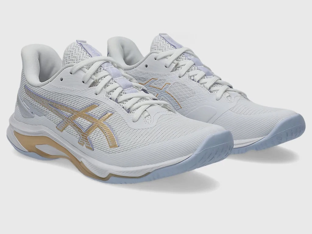 Asics Womens Netburner Ballistic FF 4 (D Width) - White/Champagne Asics Gel-nimbus 25 Lite-show Running Shoes