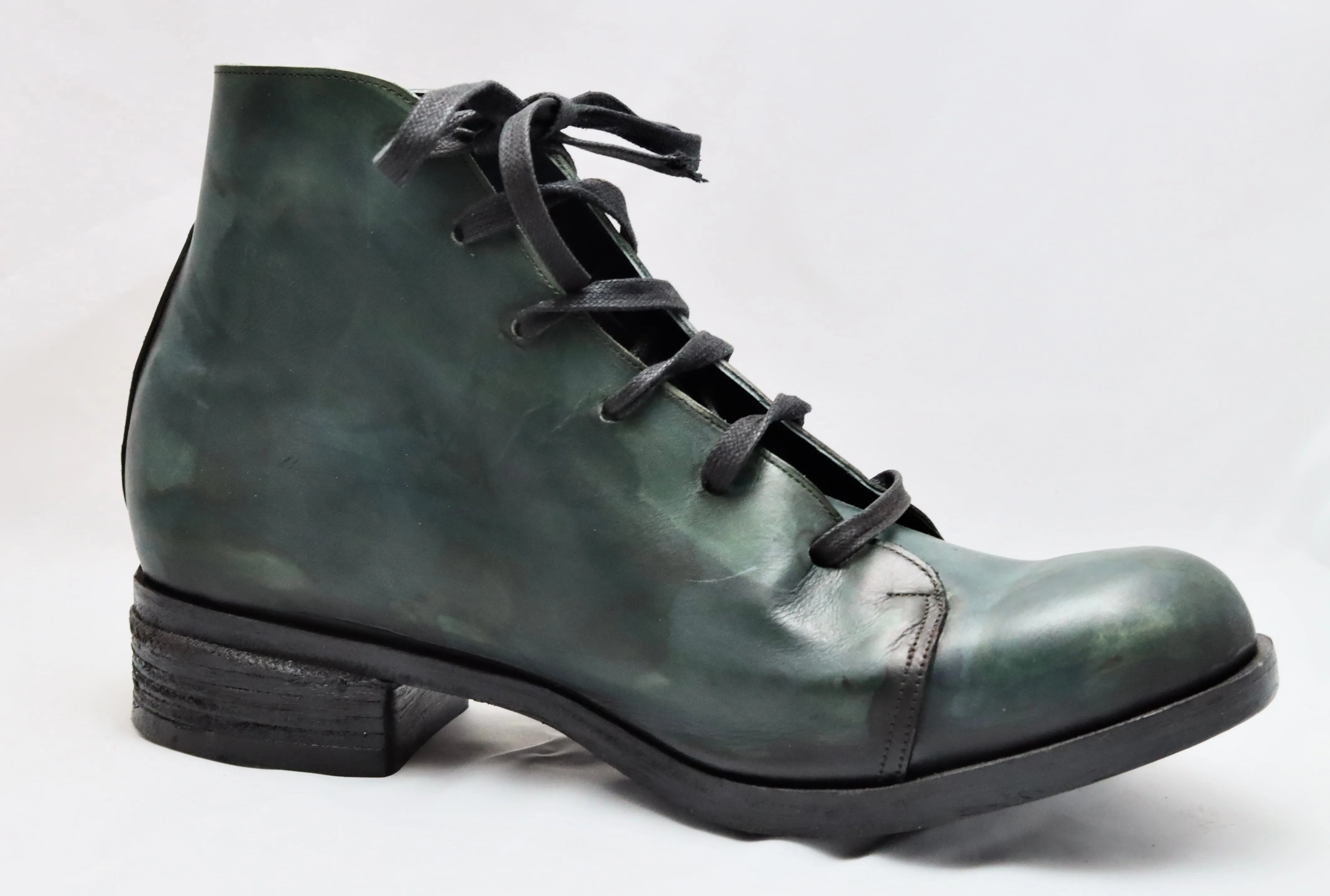 Asym derby boot  |  Petrolio  | calf Ugg Type Boots