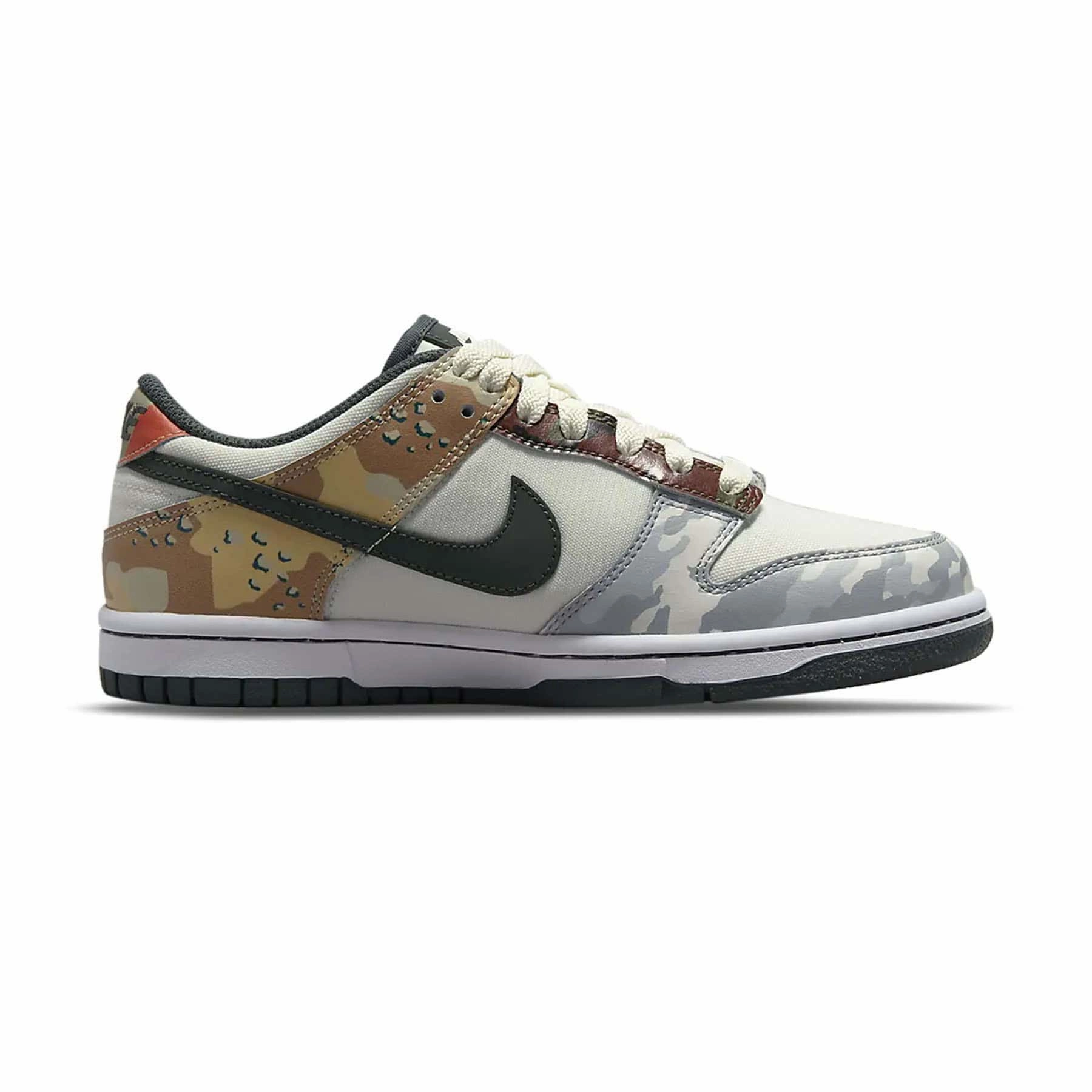 Nike Dunk Low SE 'Sail Multi-Camo' Little Nike Shoes