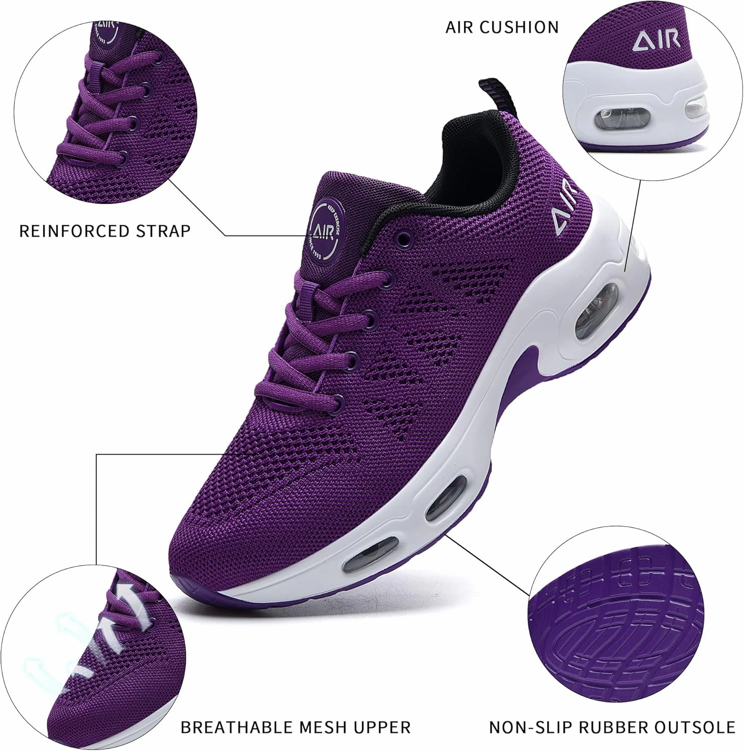 Badminton Shoes Uses AUPERF Women Air Running Shoes Athletic Tennis Walking Shoes Lightweight Fashion Sneakers for Gym Sport Jogging