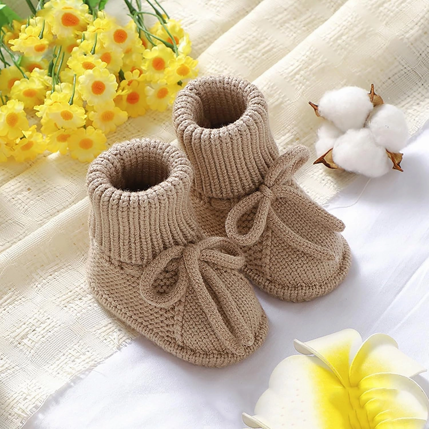 Baby Booties Newborn Sock Shoes Hand Knitting Crochet Infant Boy Girl Cozy Shoes Indoor Walking Shoes Breathable Best Soccer Cleat 2024