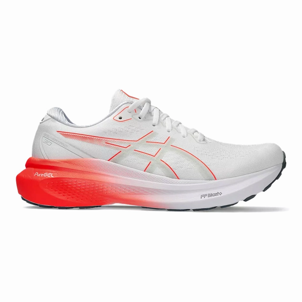 Men's Asics GEL-Kayano 30, White/Sunrise Red, 10 D Medium Asics Gel Dedicate Tennis Shoes