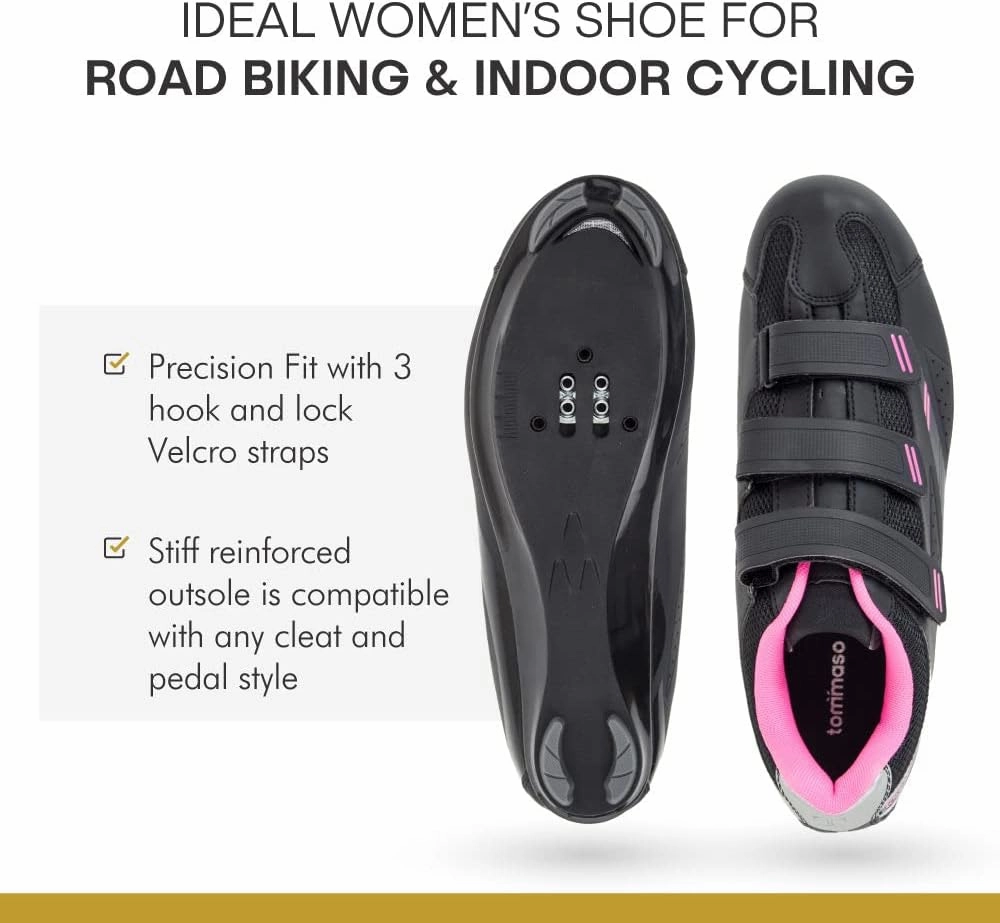 Cycling Shoes And Cleats Tommaso Pista SPD & Peloton Shoes for Women—2 in 1—Fit for Peloton, Road Bicycles & Most Indoor Bikes—Install Your Own Delta or SPD Cleats Essential Bike Accessories for Cyclebar & Soulcycle