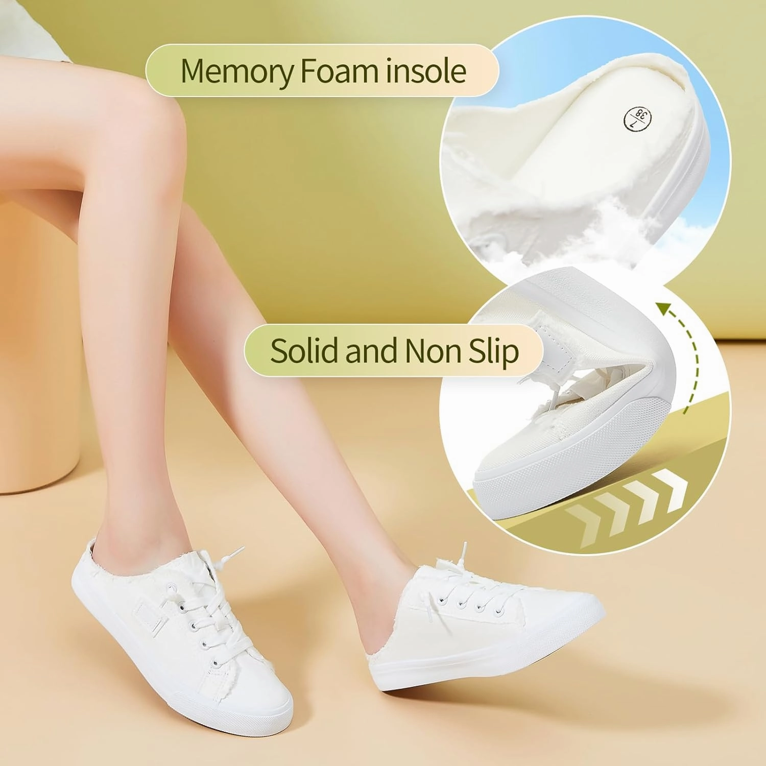 Best Slip On Hiking Shoes BENPAO Women's Slip on Sneakers Canvas Slip ons Shoes Fashion Comfortable Mules Womens Non Slip Loafers Casual Backless Shoes