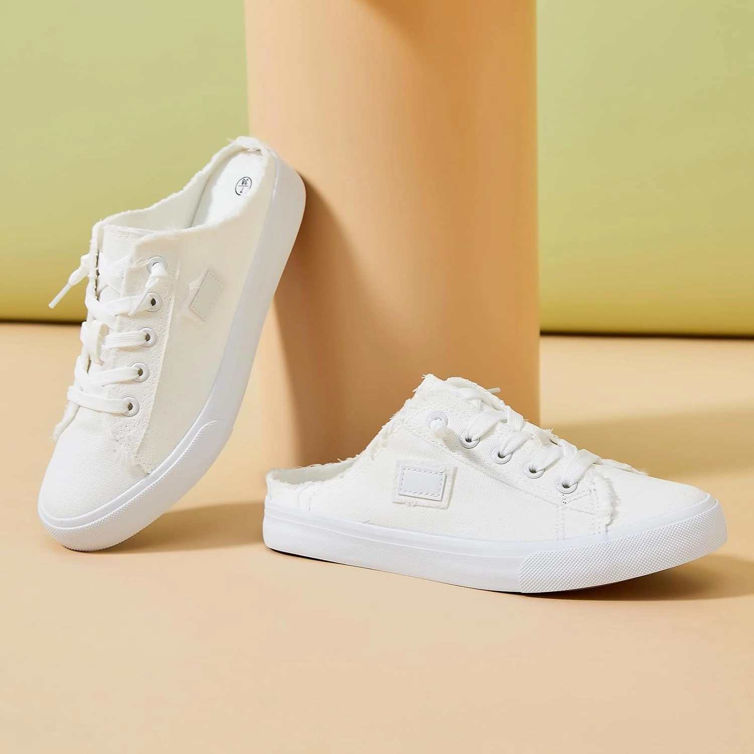 City Slip On BENPAO Women's Slip on Sneakers Canvas Slip ons Shoes Fashion Comfortable Mules Womens Non Slip Loafers Casual Backless Shoes