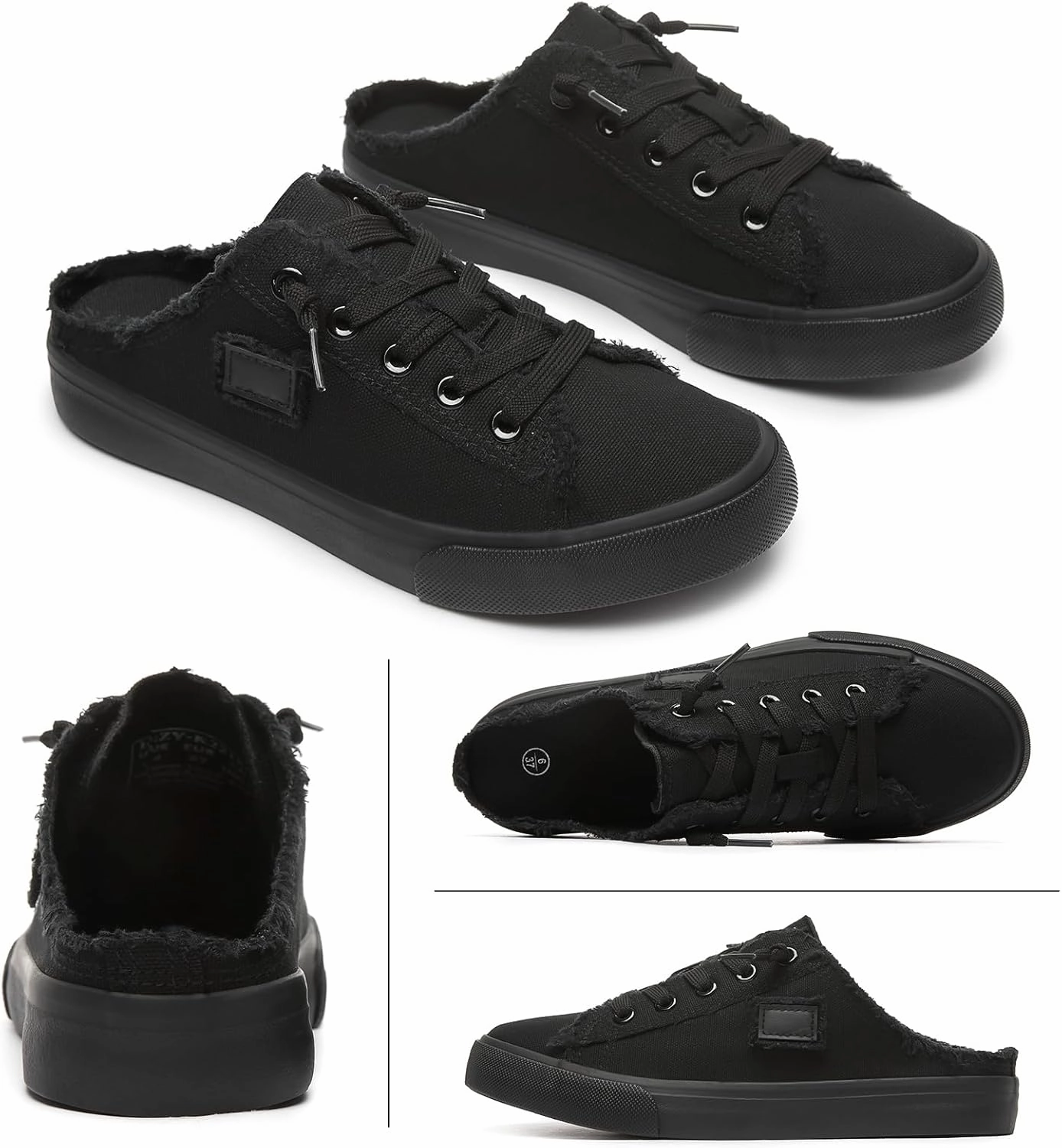 BENPAO Women's Slip on Sneakers Canvas Slip ons Shoes Fashion Comfortable Mules Womens Non Slip Loafers Casual Backless Shoes Slip On Boot Slip On Sneaker Slip On Snow Boots Suede Slip Ons Summer Slip On