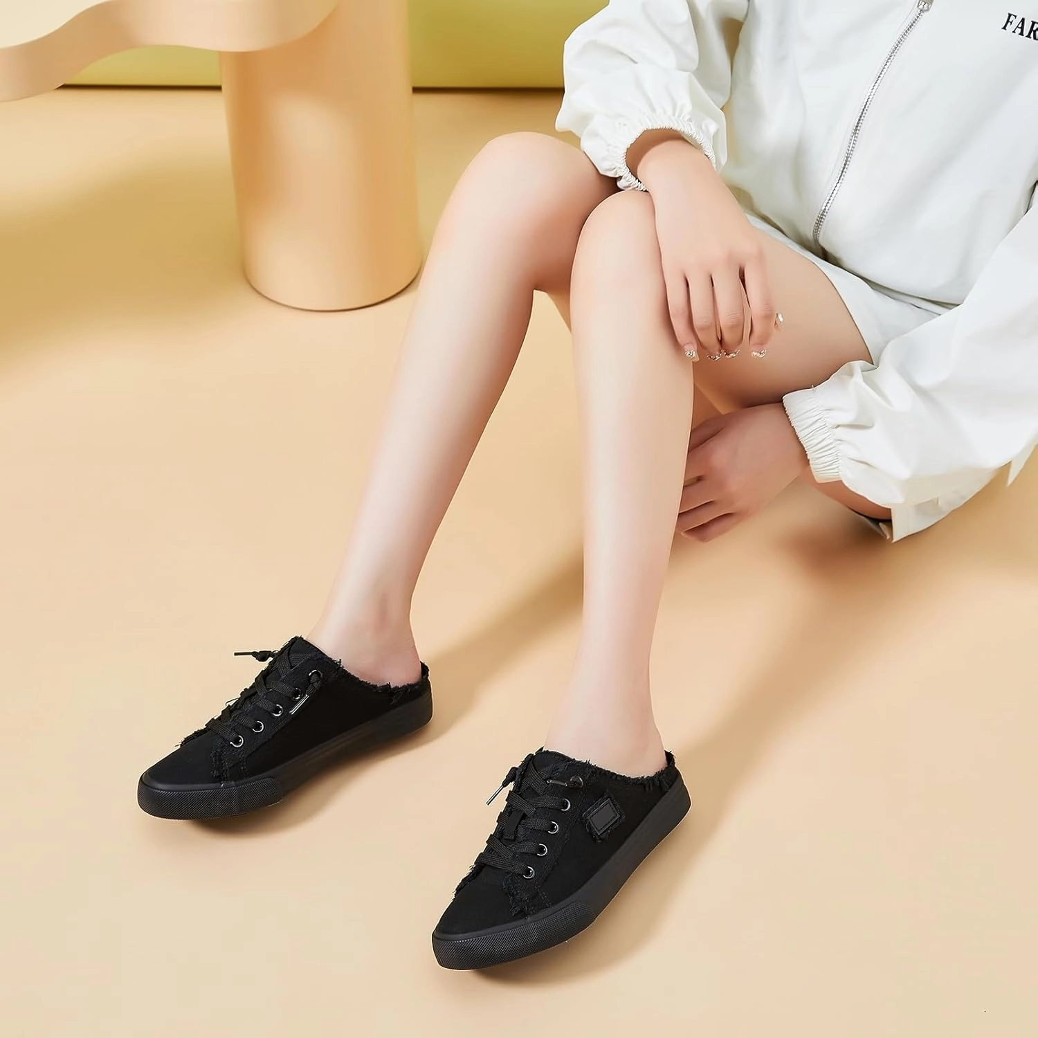 Fur Slip Ons Fuzzy Slip On BENPAO Women's Slip on Sneakers Canvas Slip ons Shoes Fashion Comfortable Mules Womens Non Slip Loafers Casual Backless Shoes