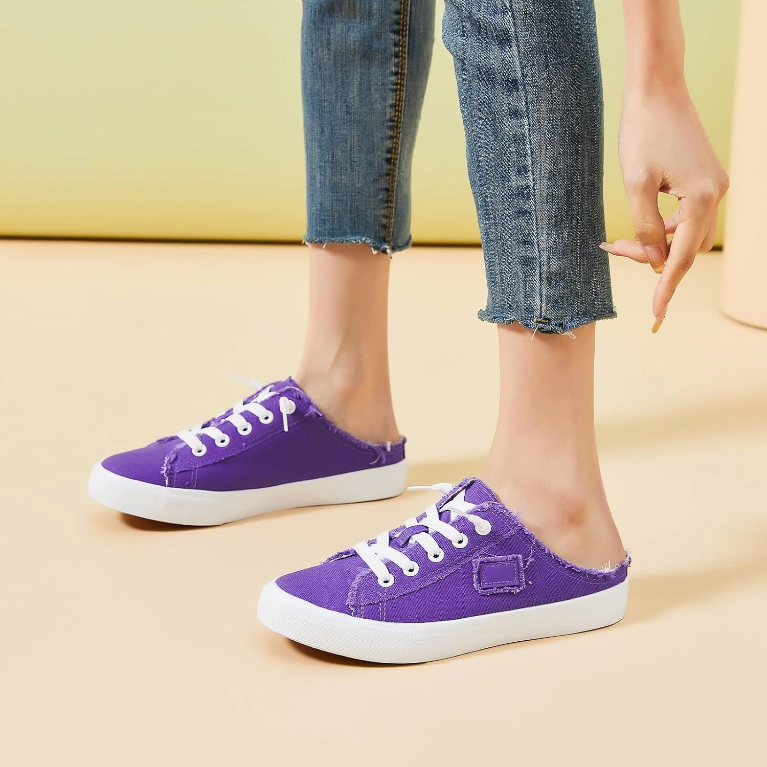 Explorer Iii Slip On BENPAO Women's Slip on Sneakers Canvas Slip ons Shoes Fashion Comfortable Mules Womens Non Slip Loafers Casual Backless Shoes