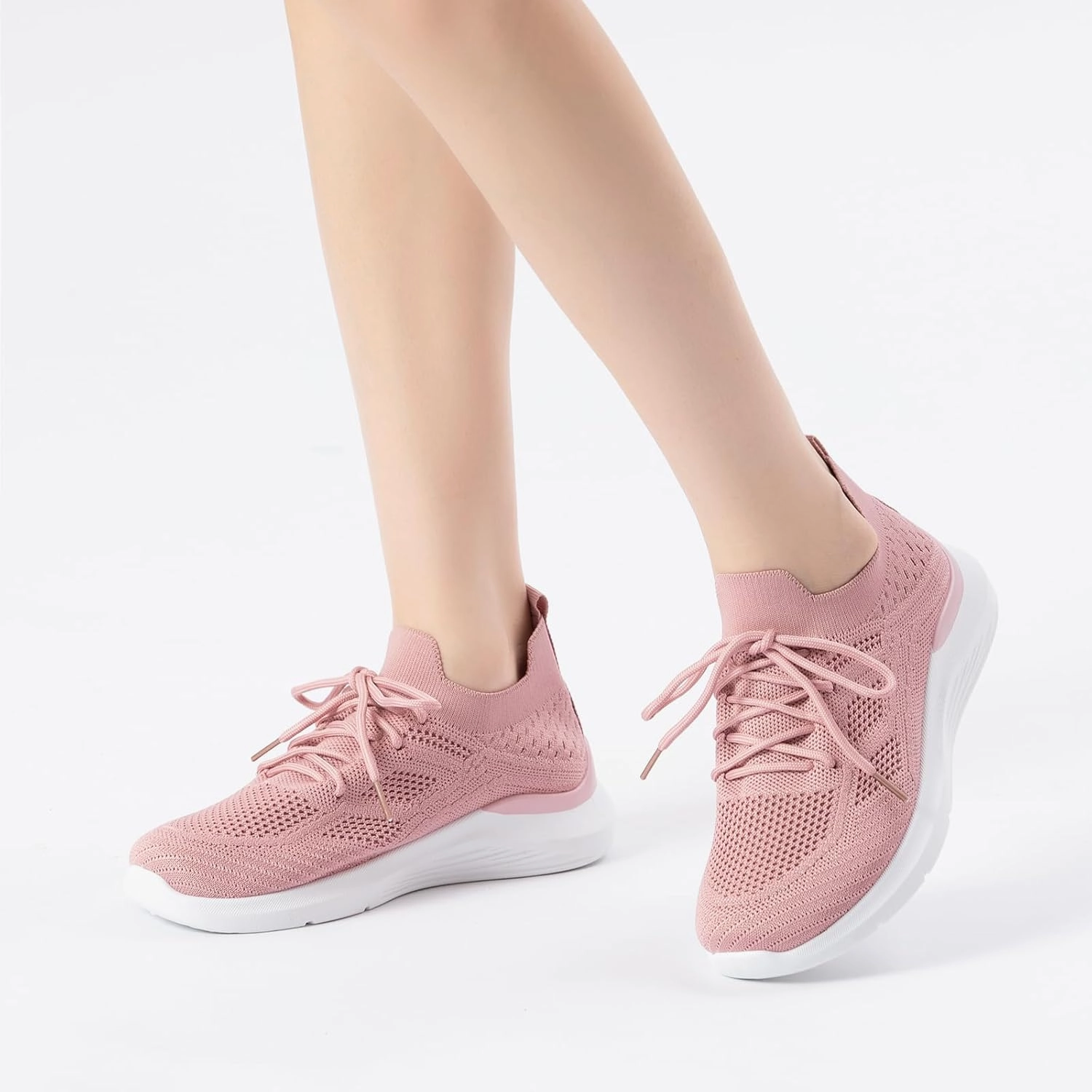 Bernal Sneakers for Women Casual Mesh Breathable Lace Up Walking Shoes Lightweight Non Slip Tennis Gym Workout Shopping Shoes Nike Hyper Speed Court Volleyball Shoes