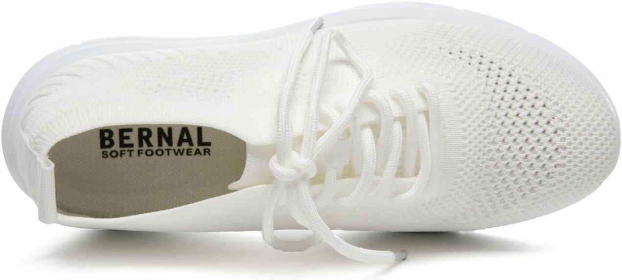 Bernal Women's Walking Shoes Casual Lace Up Lightweight Work Shoes Fashion Breathable Rhinestone Sparkle Sneakers Workout Gym Shoes Asics Netburner Ballistic Ff Mt 3 Volleyball Shoe