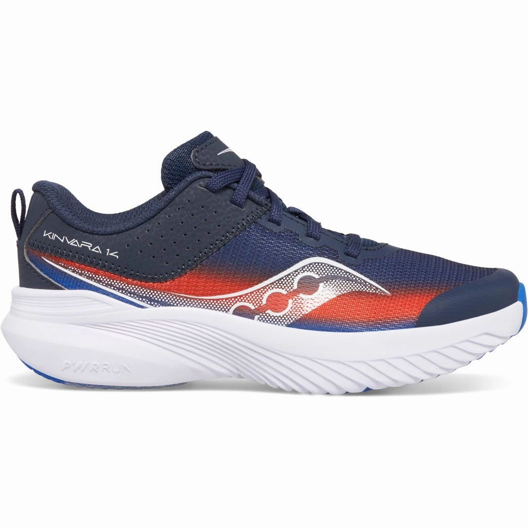 Composite Toe Running Shoes Saucony Kinvara 14 LTT Junior Running Shoes - Navy