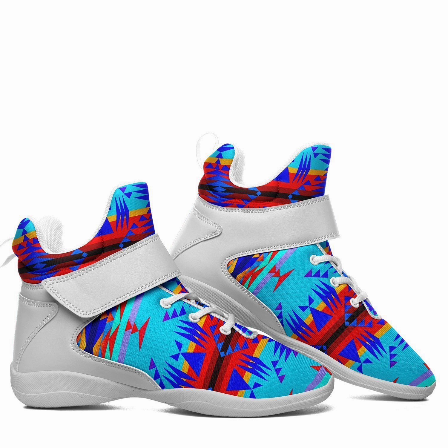 Between the Mountains Blue Kid's Ipottaa Basketball / Sport High Top Shoes