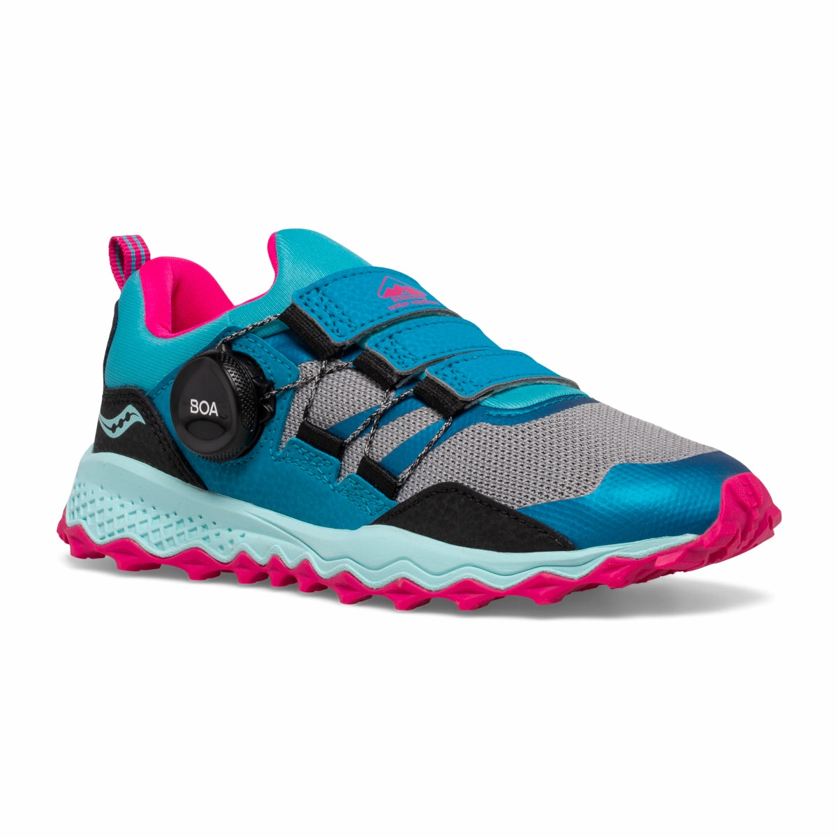 Recommended Running Shoes For Flat Feet Big Kid's Peregrine Shield BOA (Turquoise/ Pink)