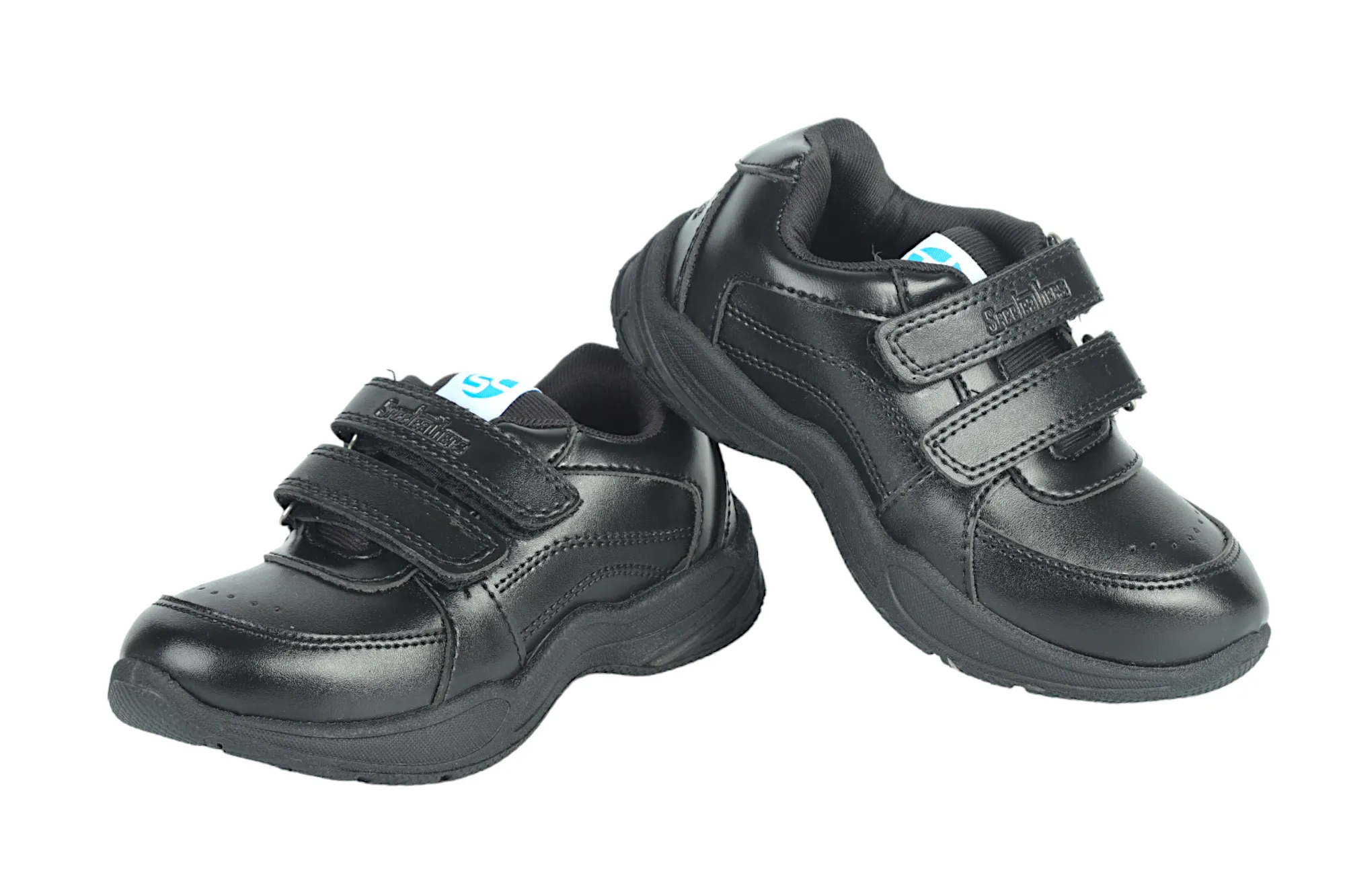 Menorcan Espadrilles Black Velcro School Shoes for Kids 57002 (10 to 12 Yrs)