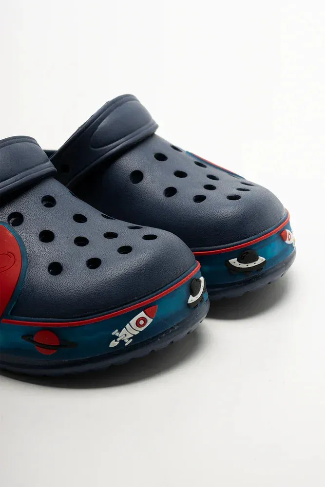 Natural Rubber Clogs Light Up Clogs Navy