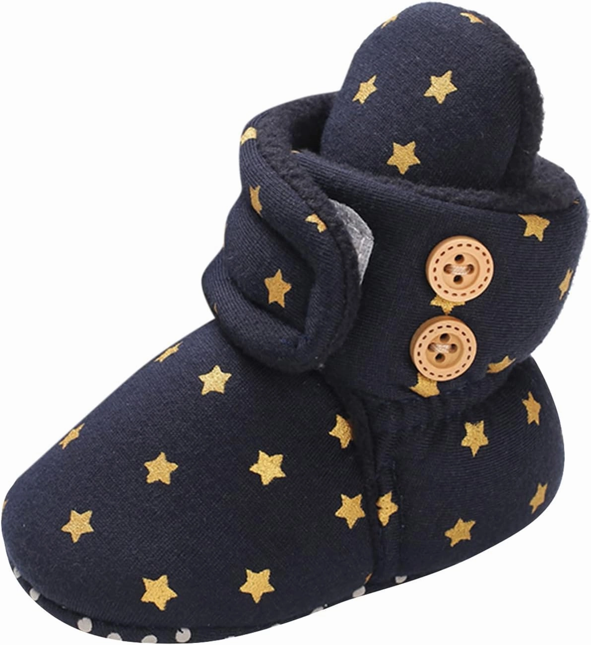 Boots for Babies Boy Baby Shoes Plus Velvet Warm Polka Dot Printing Boots Non Slip Breathable Toddler Shoes Snap Booties Baby Boy Best Soccer Cleats For Youth