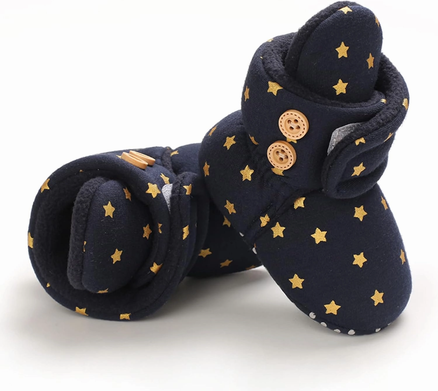 Boots for Babies Boy Baby Shoes Plus Velvet Warm Polka Dot Printing Boots Non Slip Breathable Toddler Shoes Snap Booties Baby Boy Baseball And Soccer Cleats