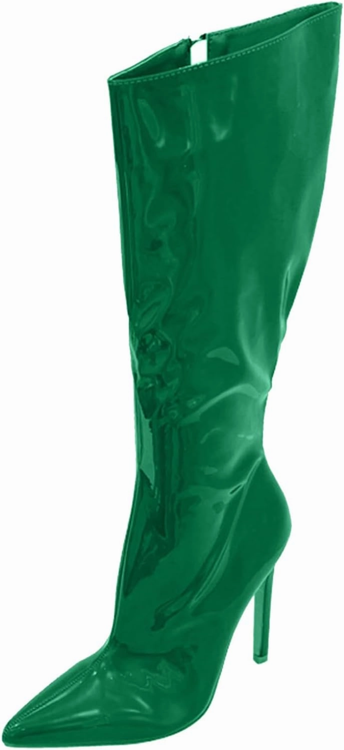 Boots Women Knee High Platform Winter Fashion Solid Color Simple Comfortable Thick Bottom High Heeled Boots for Women Wide Calf.knee High Boots