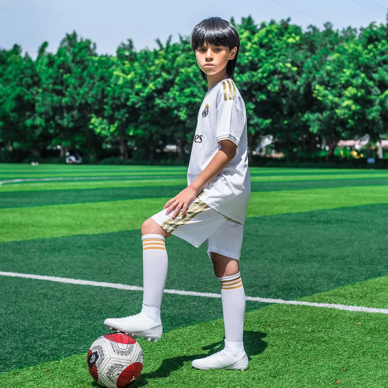 Toe Poke Soccer Cleats Boys Girls Soccer Cleats Kids Athletic Football Shoes Professional Training Sneakers