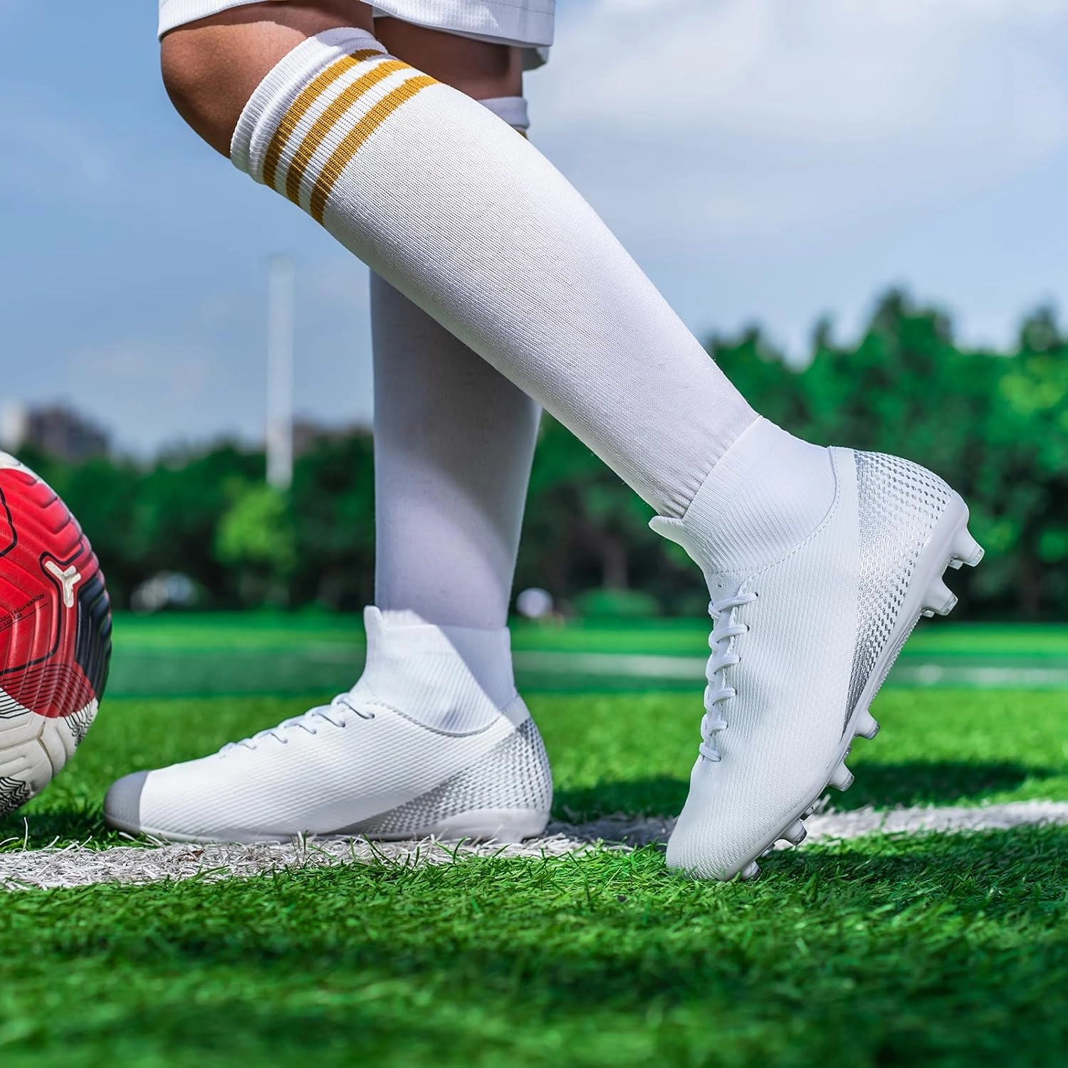 Boys Girls Soccer Cleats Kids Athletic Football Shoes Professional Training Sneakers Predator Accuracy.1 Low Fg Soccer Cleats