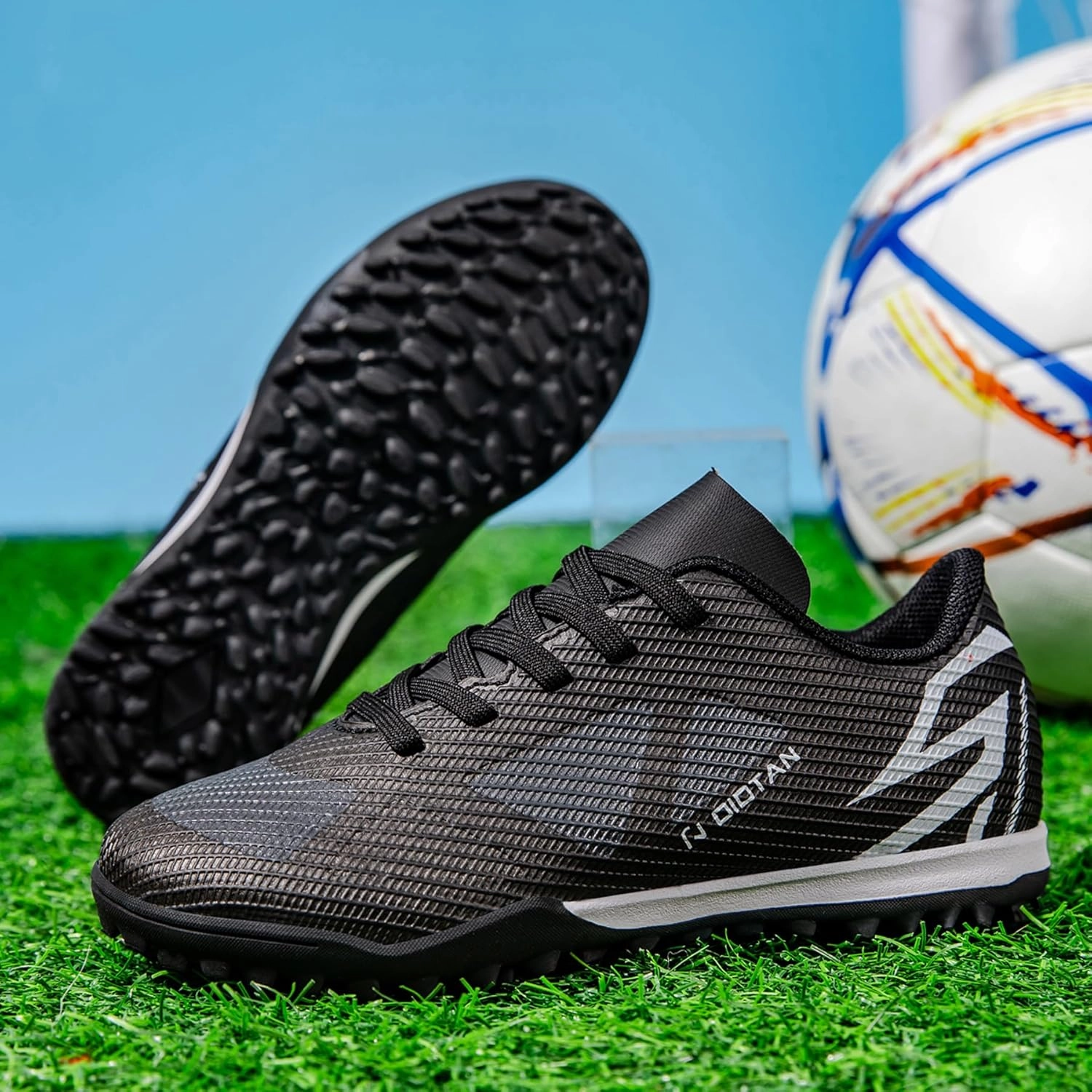 Boys Girls Soccer Cleats Kids Soccer Shoes Low Top Training Youth Football Cleats Outdoor Football Shoes Size 14.5 Soccer Cleats