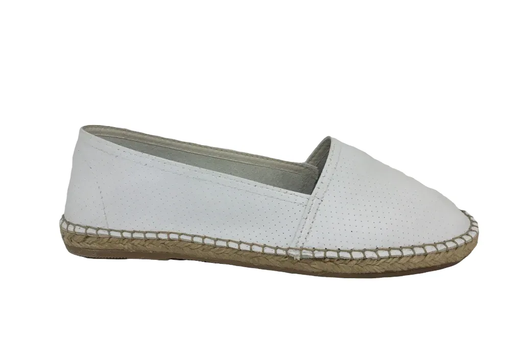 Macarena Dam ~ Black ~ Red ~ White ~ Leather Leather Loafer Espadrilles