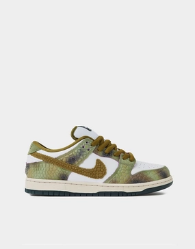 Nike Roshe Running Shoes Nike SB 'Alexis Chameleon' Dunk Low Pro QS Skate Shoes - Oil Green/Desert Moss-White