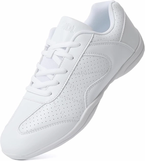 CADIDL Cheer Shoes for Women White Cheerleading Athletic Dance Shoes Girls Flats Tennis Walking Sneakers Dropset 3 Trainer Shoes