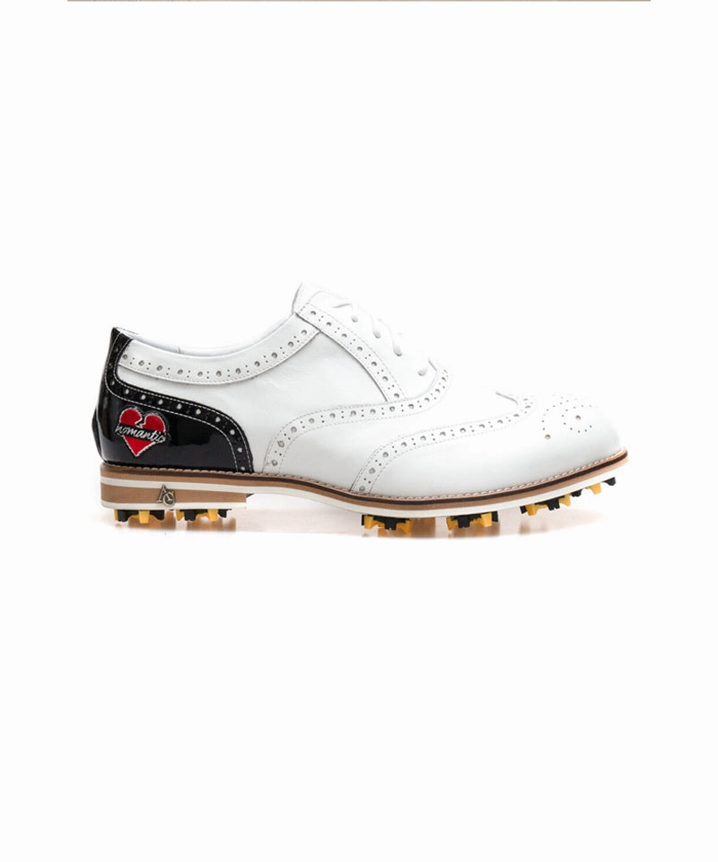 ALL CLASSIC Golf Normantic Noble Wingtip Classic Golf Shoes - Black Patent 2 Replacement Cleats For Golf Shoes