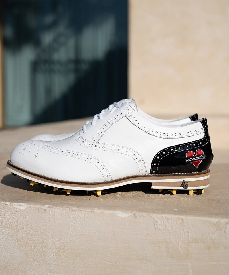 ALL CLASSIC Golf Normantic Noble Wingtip Classic Golf Shoes - Black Patent 2 Johnson Golf