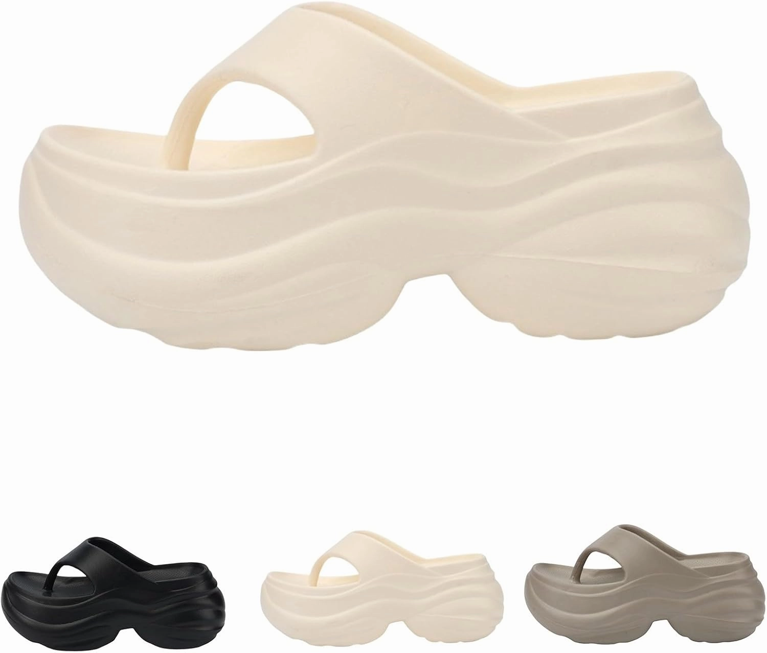 Oahu Flip Flops Women's Flat Sandals Arch Support Orthopedic Comfortable Soft Cushion Summer T-Strap Walking Thong Sandals