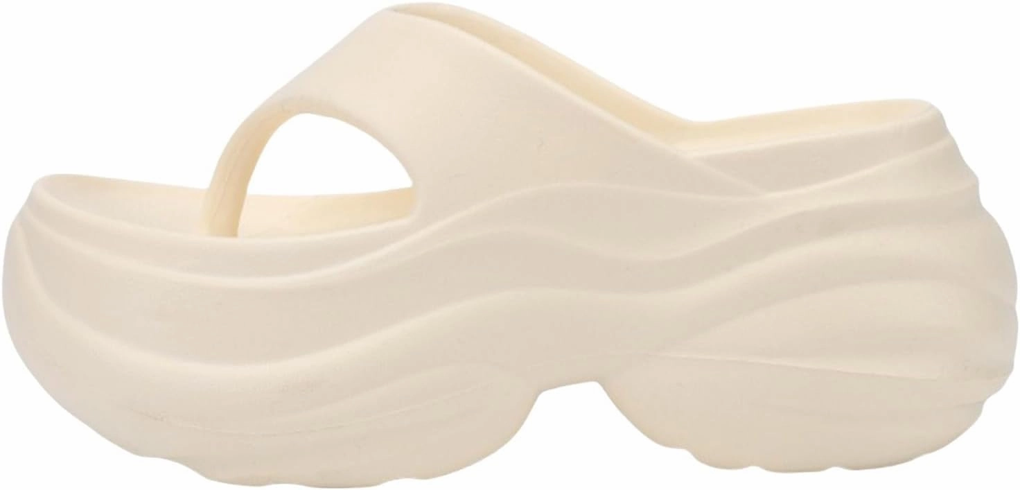 Platform Sandals Women's Flat Sandals Arch Support Orthopedic Comfortable Soft Cushion Summer T-Strap Walking Thong Sandals