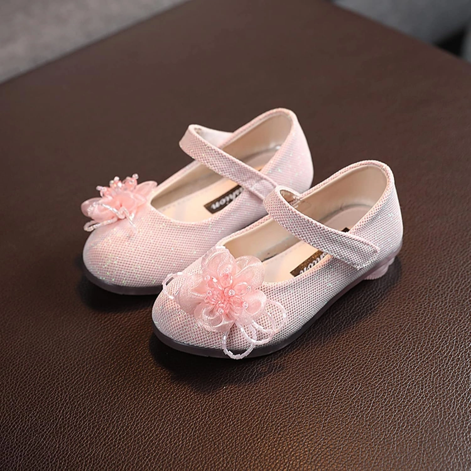 Cat Slippers for Girls Girls Sandals Children Shoes Pearl Flower Princess Shoes Dance Soccer Slides for Girls Soccer Cleats Bottom Of Shoe