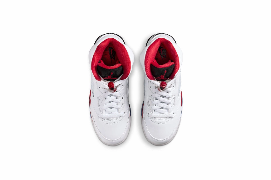 NIKE AIR Jordan 5 (Big Kids) - Fire Red "Black Tongue" (9/13) Nike Shoes Air Zoom