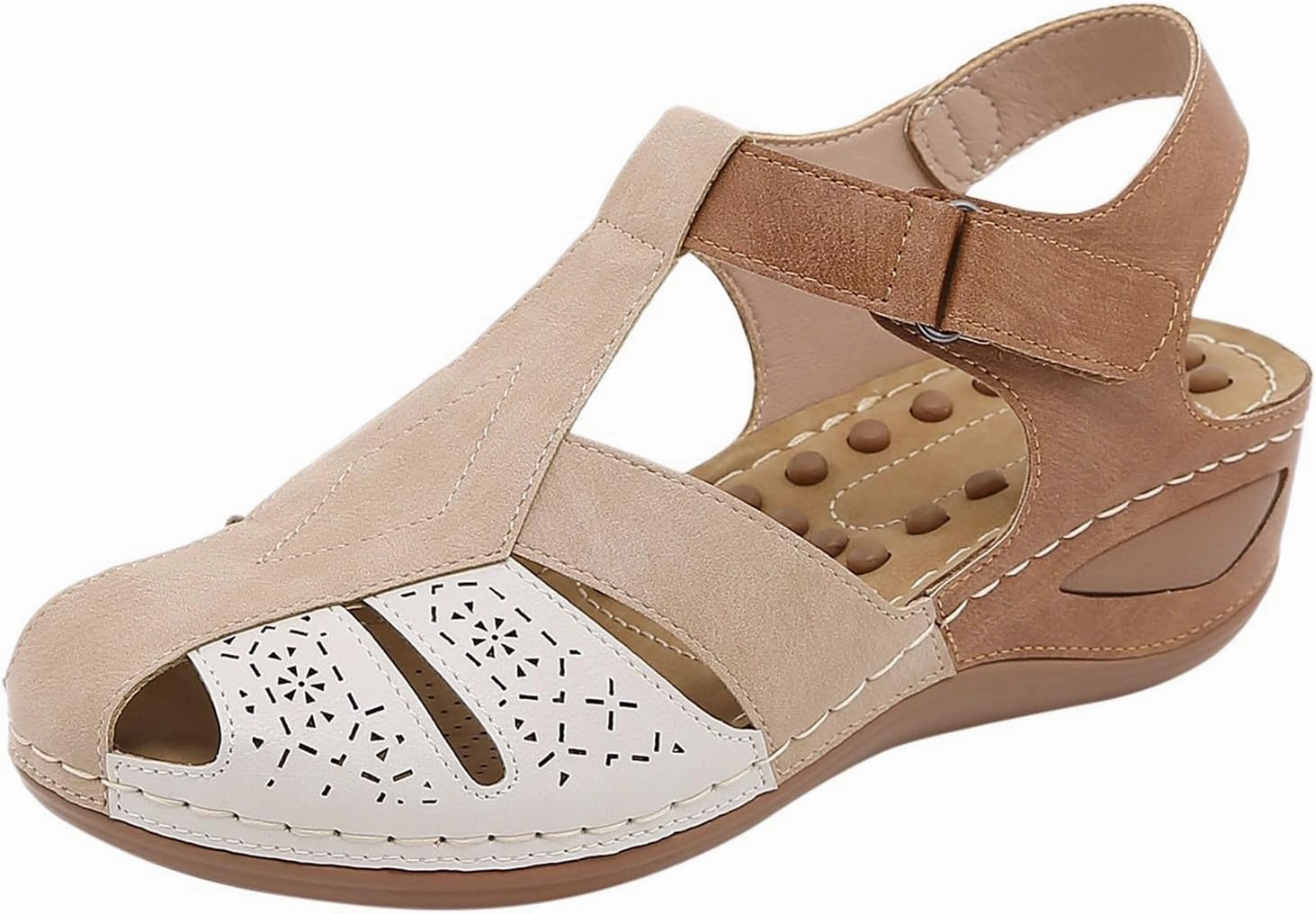 Women's Causal Closed Toe Wedges Sandals Summer Comfortable Ankle Strap Beach Dressy Sandal Water Slides Women Best Basketball And Volleyball Shoes