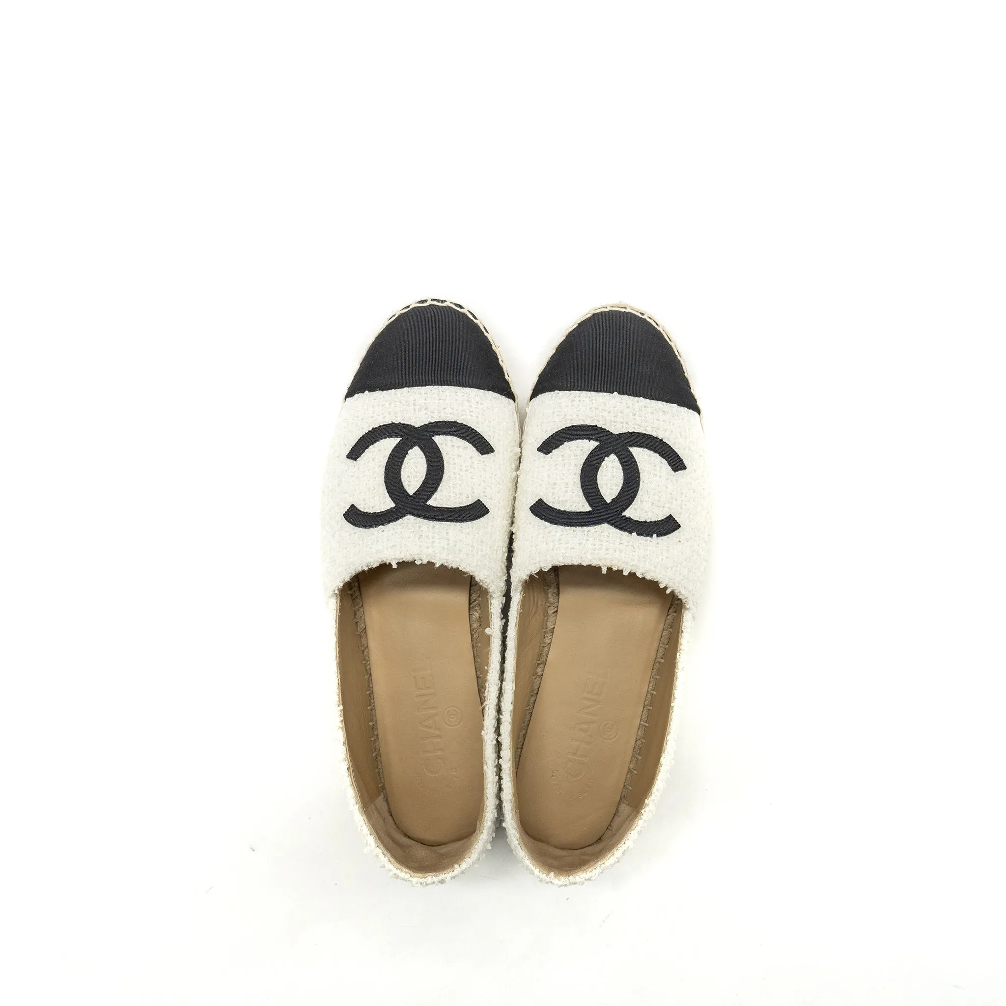 Chanel Size 40 Espadrilles white / black Seaside Espadrille Mule Tory Burch